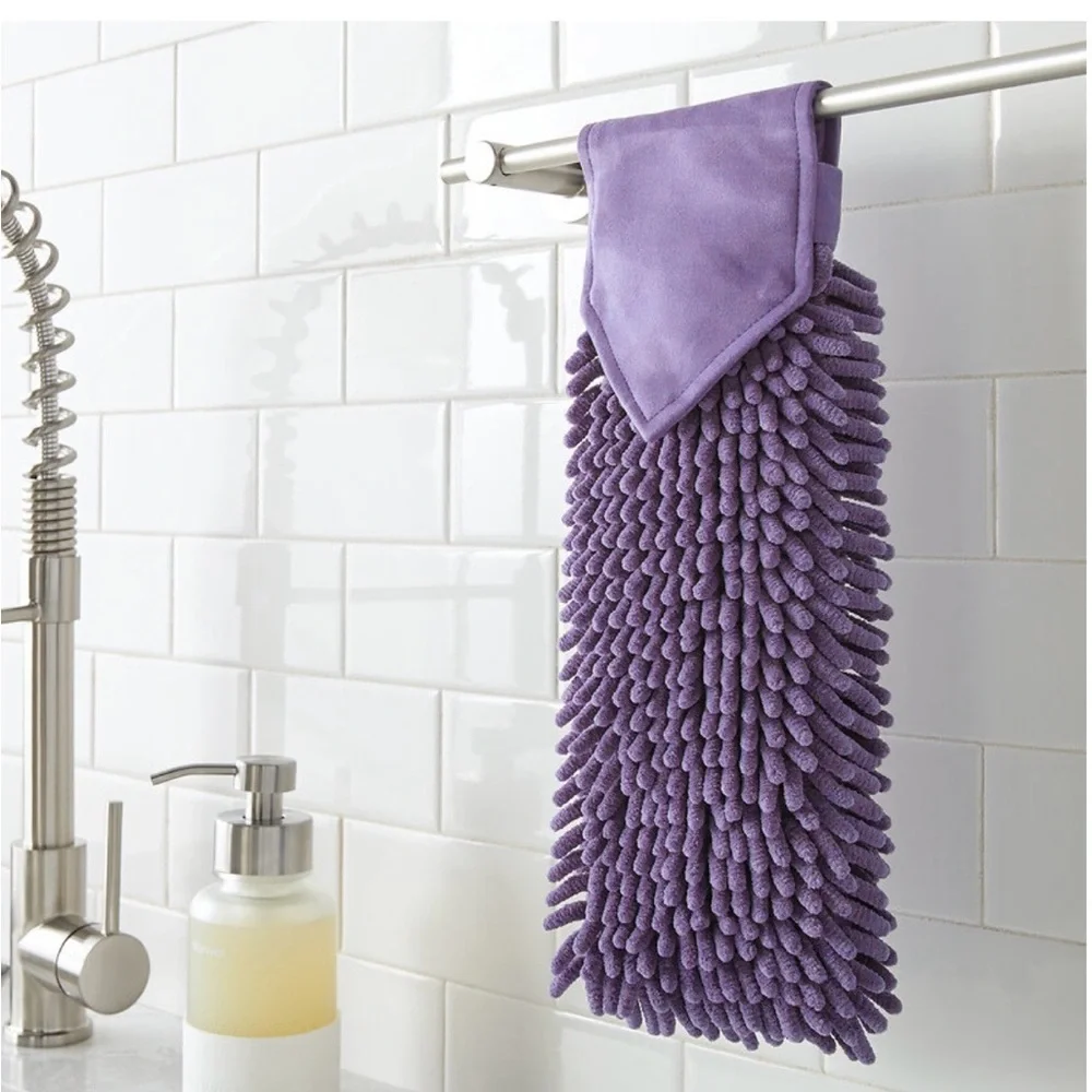 Norwex Purple Chenille Hand Towel